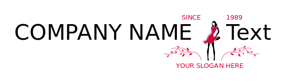 fashion logo female model in flying dress