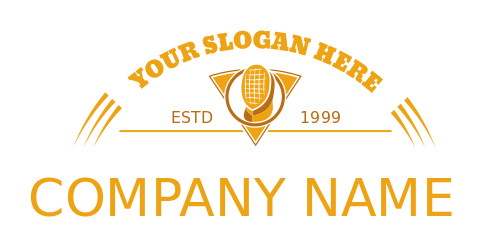 sports logo fencing mask in triangle