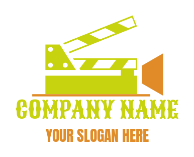 Design a logo of film clapper board 