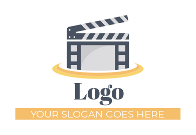 entertainment logo film director clapper swoosh