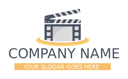 entertainment logo film director clapper swoosh