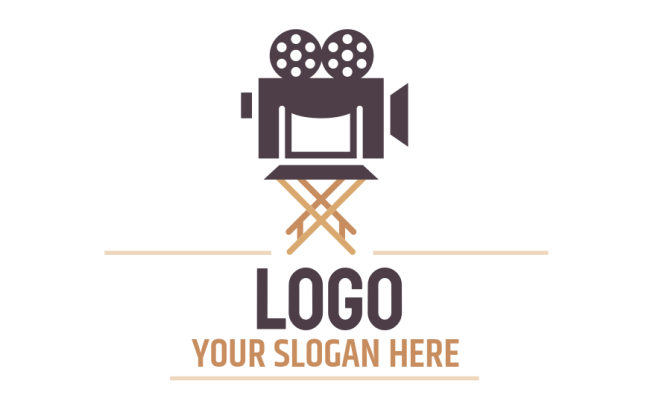 Design a of film reel on director chair