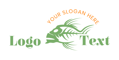 vet logo maker fish bones and tail