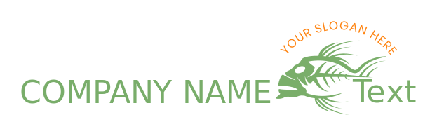 vet logo maker fish bones and tail