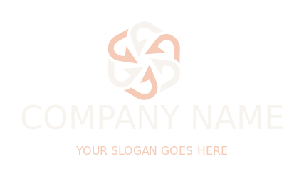 sports logo fish hooks rotation forming flower