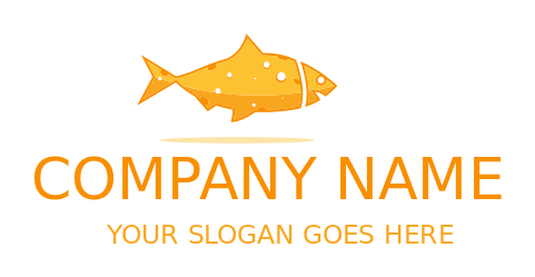 restaurant logo icon fish made of cheese