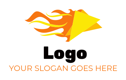 food logo online flame and chips