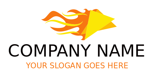 food logo online flame and chips