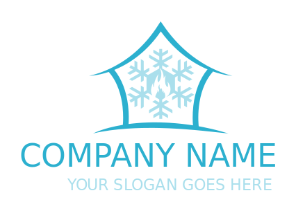 energy logo snowflakes inside swoosh house