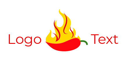 restaurant logo icon flaming red chili spice