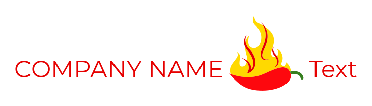 restaurant logo icon flaming red chili spice