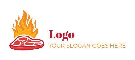 steakhouse logo online flaming steak