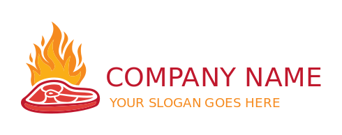 steakhouse logo online flaming steak