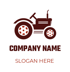 flat style tractor symbol with dots in tires