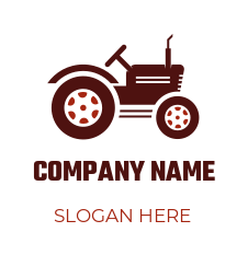 farm equipment logo image flat style tractor