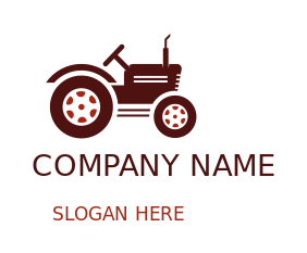 farm equipment logo image flat style tractor