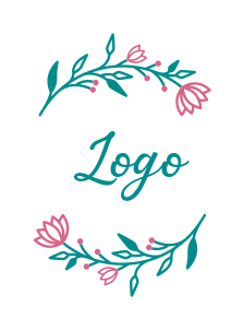 beauty logo maker floral circle frame