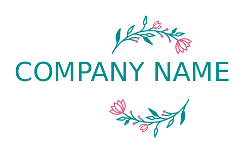 beauty logo maker floral circle frame