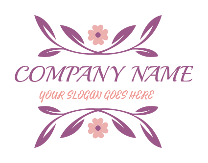 spa company logo flower and leaves ornaments