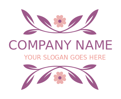 spa company logo flower and leaves ornaments