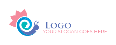 make a spa logo flower crown on snail