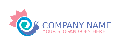 make a spa logo flower crown on snail