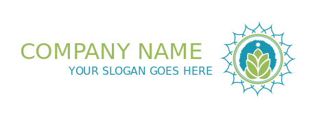 spa logo icon lotus flower in circle