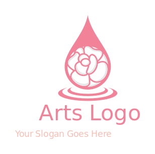 spa logo icon flower in drop - logodesign.net