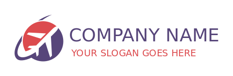 logistics logo image flying airplane with swoosh for global trade & logistics 