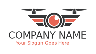 photography logo drone propellers and camera