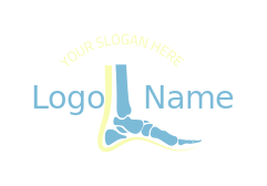 create a medical logo foot bone joints x ray