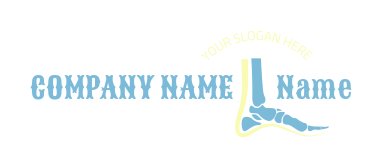 create a medical logo foot bone joints x ray