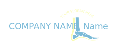 create a medical logo foot bone joints x ray