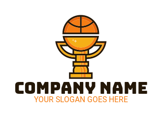 Design a logo of basketball and a cup