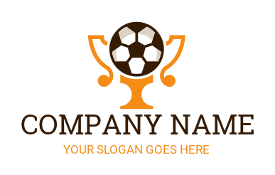 sports logo maker football on cup
