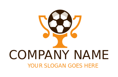 sports logo maker football on cup