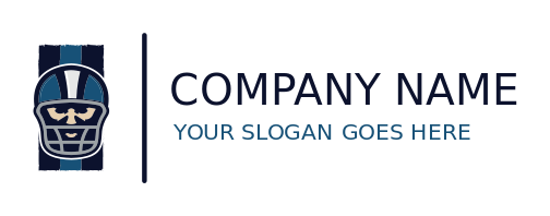 sports logo maker football player wearing helmet