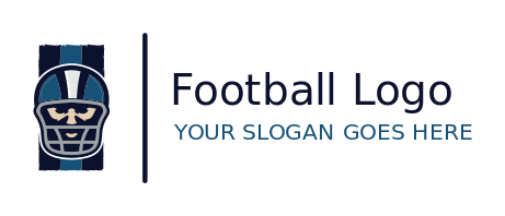 sports logo maker football player wearing helmet