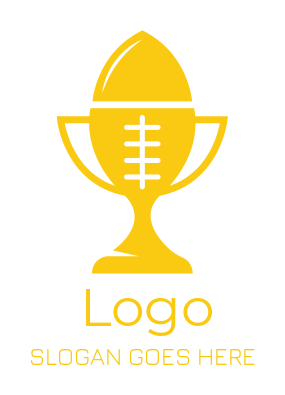 Football shape like a champion cup Logo Template by