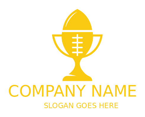 sports logo football shape champion cup