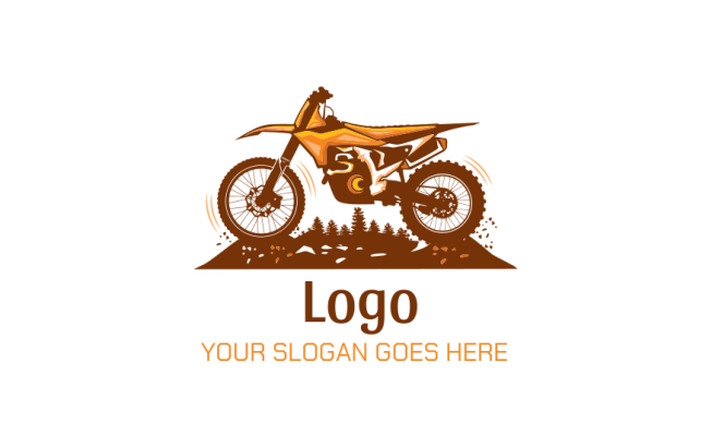 forest hills and trail bike logo design