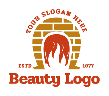 handyman logo forge kiln in horseshoe shape