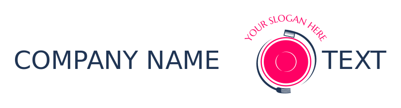 hotel logo fork and brush around plate