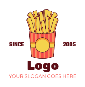 Logo idea of fries in a packet