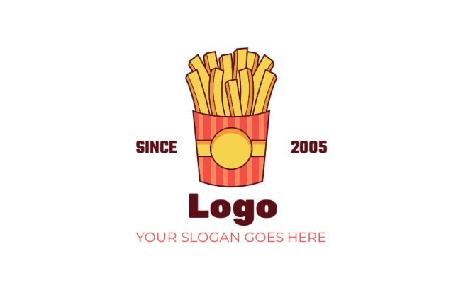 Logo idea of fries in a packet