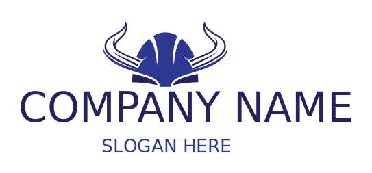security logo icon blue viking helmet