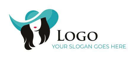 make a fashion logo woman wearing hat