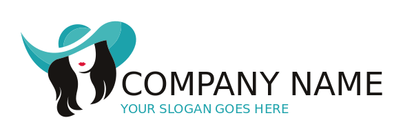 make a fashion logo woman wearing hat