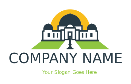 front garden entrance to Griffith Observatory