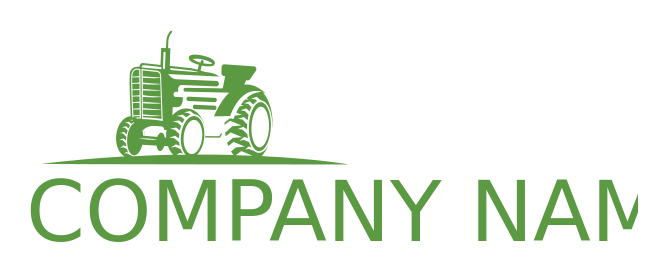 agriculture logo farming tractor with wheels 